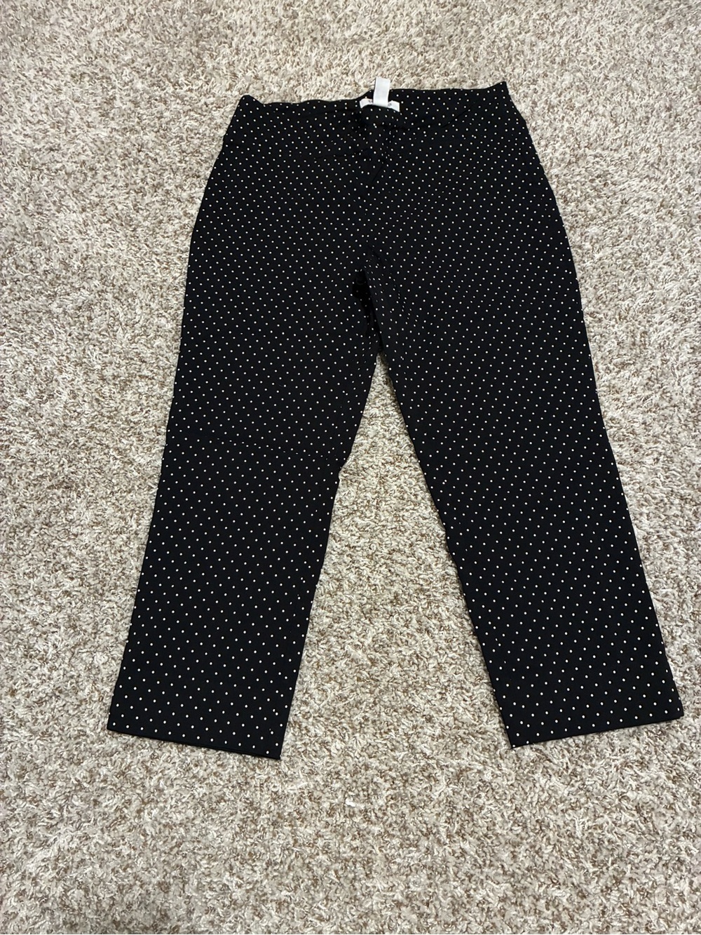 White House Black Market Black Polka Dot Capris